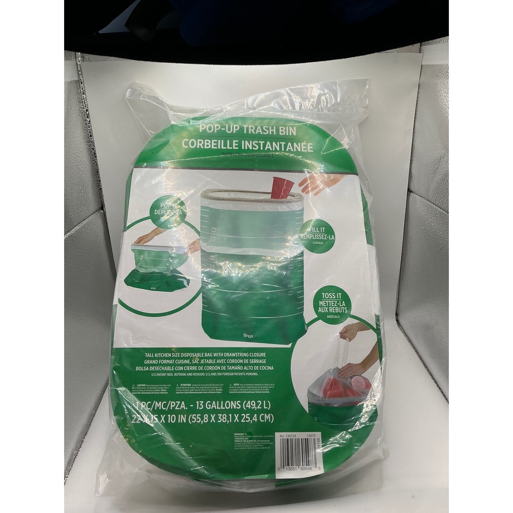 Amscan Flings Pop-Up Trash Bin 13 Gallon Football Field Tailgate Party 130174